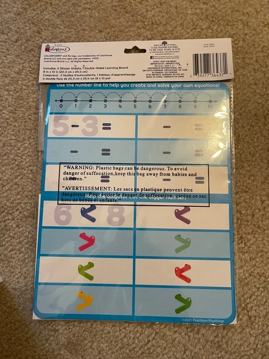 Colorforms Subtraction Learning Board - Multi Color - Picture 2 of 2